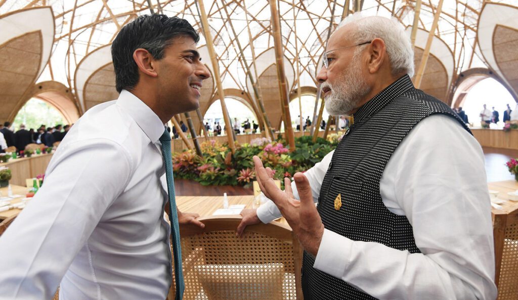 PM Modi talks to UK PM Rishi Sunak, in Bali, during G20 Summit