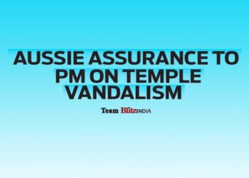 Aussie assurance to pm on temple vandalism