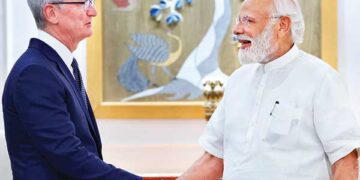 Apple CEO Tim Cook meets PM Modi in New Delhi