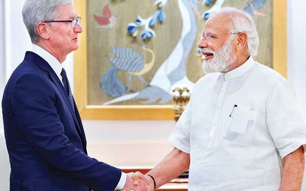 Apple CEO Tim Cook meets PM Modi in New Delhi