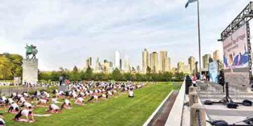 International Day of Yoga celebration at the UN Headquarters in New York City - File photo
