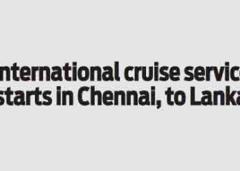International cruise service starts in Chennai
