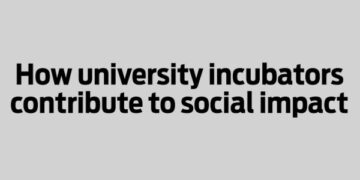 How university incubators contribute to social impact