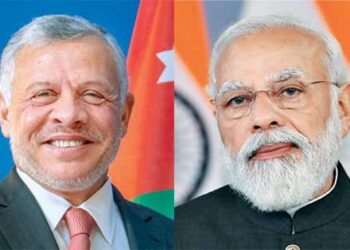 Jordan’s King Abdullah Prime and Minister Narendra Modi