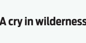 A cry in wilderness