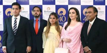 Ambanis at the Reliance AGM in Mumba