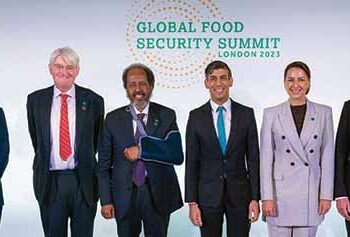 British PM and Somali President with delegates at the Global Food Security Summit –
