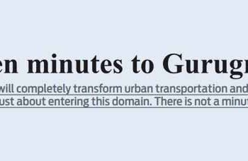 Seven minutes to Gurugram!