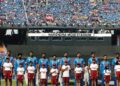 Team India at the inaugural ceremony of the World Cup Final