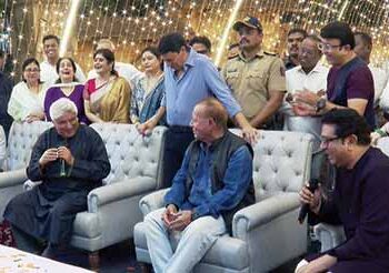 Noted lyricist Javed Akhtar at the MNS’ Diwali event