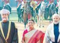 President Droupadi Murmu and PM Modi with Sultan of Oman Haitham bin Tarik