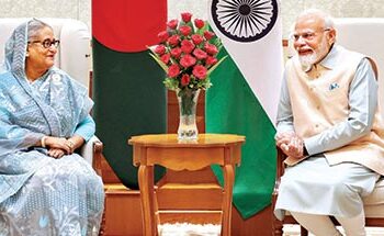 PM Modi with Bangladesh PM Sheikh Hasina in New Delhi