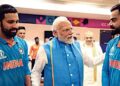 PM Modi consoles Rohit Sharma and Virat Kohli after the World Cup 2023 Final