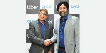 T Koshy, MD & CEO of ONDC and Prabhjeet Singh, President, Uber India
