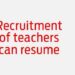 Recruitment of teachers