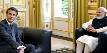 PM Modi with Macron pm