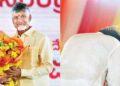 PM Narendra Modi with Chandrababu Naidu and (right) Pawan Kalyan