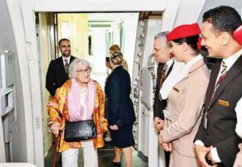 onboard Emirates flight