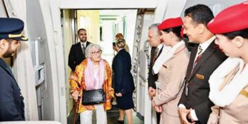 onboard Emirates flight