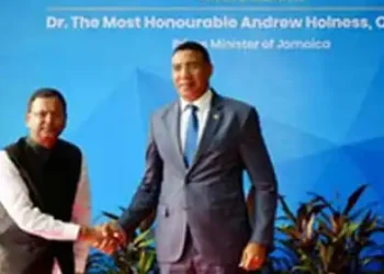 Jamaican PM arrives in Delhi
