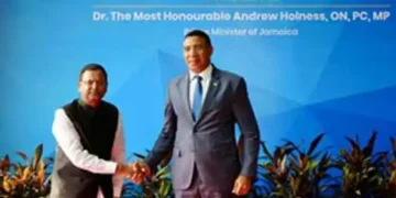 Jamaican PM arrives in Delhi