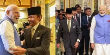 Modi meets Sultan of Brunei