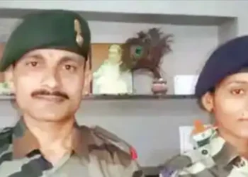 Wife touched the sky with husband's courage