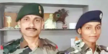 Wife touched the sky with husband's courage