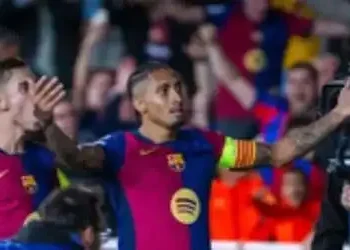 Raphinha scores hat-trick