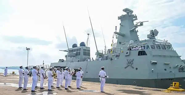 Royal Navy of Oman ship Al Seeb arrives in Goa for the India-Oman bilateral maritime exercise Naseem-Al Bahr.