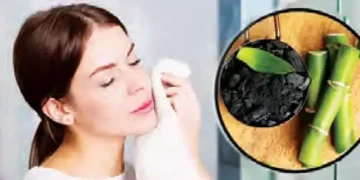 Apply 'Black Diamond' on face, skin will glow like silver.