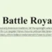 A Battle Royale