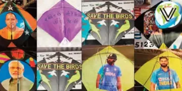 Modi-Yogi in the sky, kites of political and sports stars flew in Lucknow