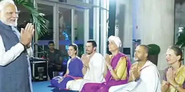 Prime Minister Modi was welcomed with mantras