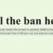 Will the ban help?