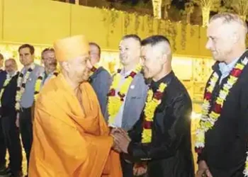 Defence attaches visit BAPS mandir