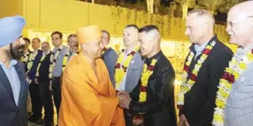 Defence attaches visit BAPS mandir