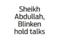 Sheikh Abdullah, Blinken hold talks