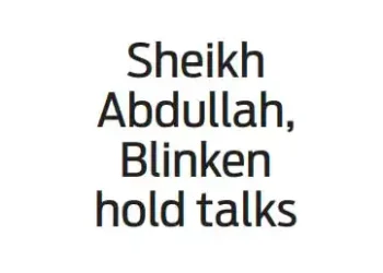 Sheikh Abdullah, Blinken hold talks