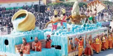 Uttar Pradesh topped in the best tableau category, Tripura got second place.