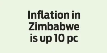 Inflation in Zimbabwe is up 10 pc