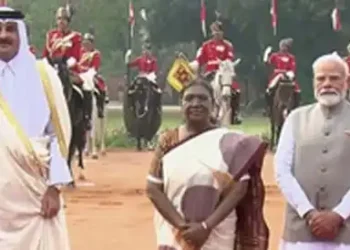 Qatar’s Emir receives ceremonial welcome at Rashtrapati Bhavan