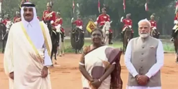 Qatar’s Emir receives ceremonial welcome at Rashtrapati Bhavan