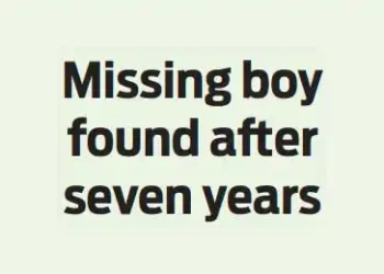 Missing boy found after seven years