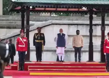 PM Modi accorded ceremonial welcome in Sri Lanka