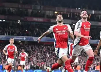 Rice free-kicks inspire Arsenal to first leg win over Madrid in Champions League