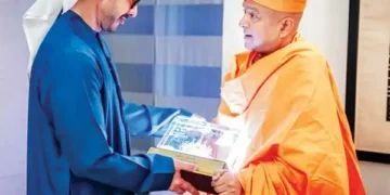 UAE Deputy PM meets head of BAPS Hindu Mandir