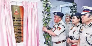Pink barracks for women police personnel unveiled at airport