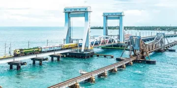 Waves beneath TRAINS above