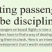 Getting passengers to be disciplined